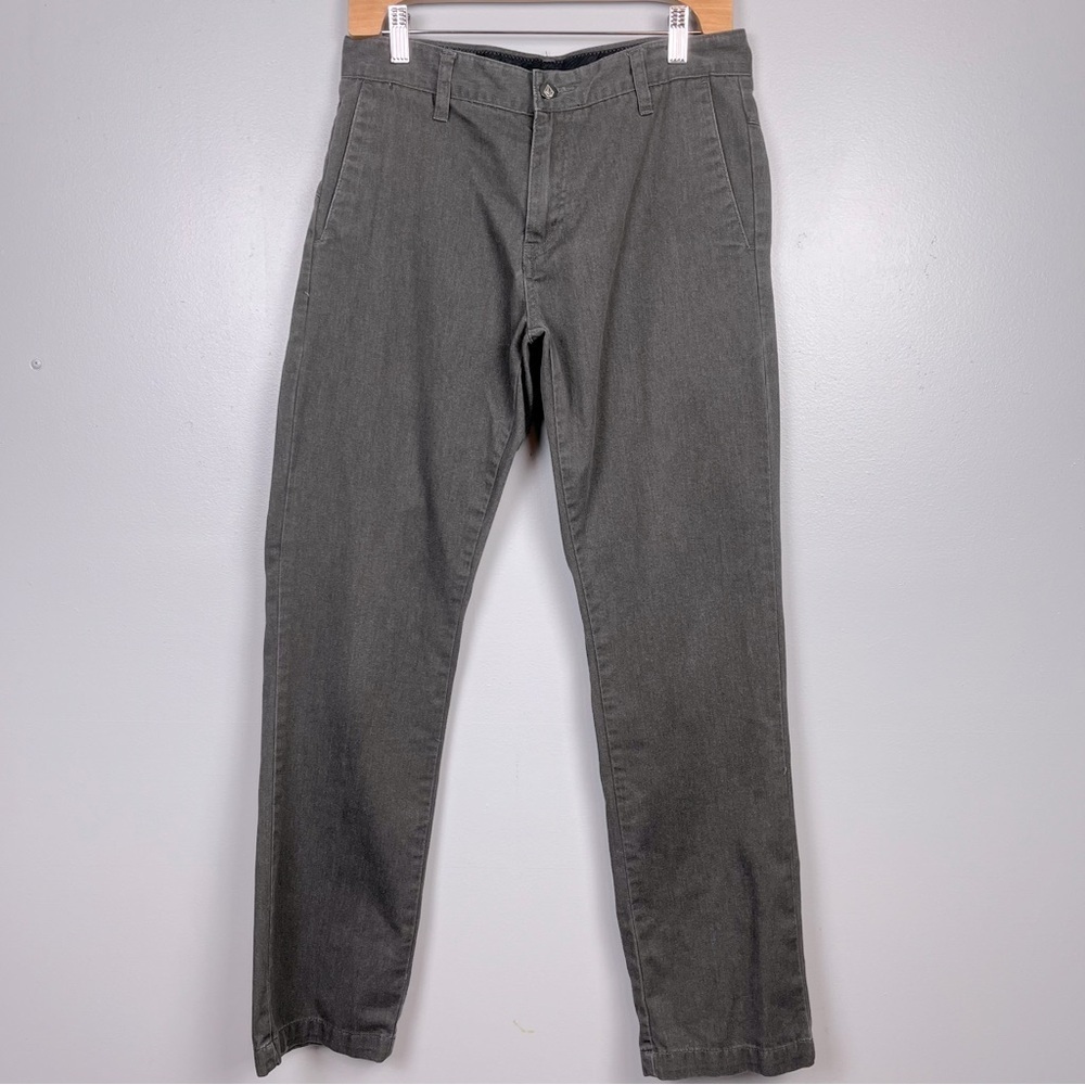 Volcom Men's VMonty Charcoal Heather Chino Pants Size 30; Skater, Streetwear